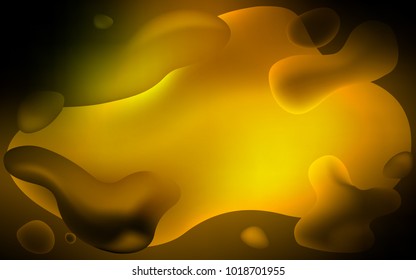 Dark Green, Yellow vector background with lava shapes. Geometric illustration in memphis style with gradient.  Memphis design for your web site.