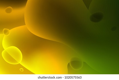 Dark Green, Yellow vector background with lamp shapes. A completely new color illustration in memphis style. Brand-new design for your ads, poster, banner.