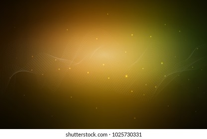 Dark Green, Yellow vector background with dots. Abstract illustration with colored bubbles in nature style. The pattern can be used for aqua ad, booklets.