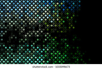 Dark Green, Yellow vector  background with bubbles. Blurred bubbles on abstract background with colorful gradient. New design for ad, poster, banner of your website.