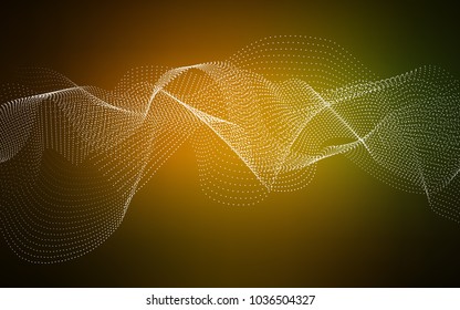 Dark Green, Yellow vector background with bubbles. Blurred decorative design in abstract style with bubbles. Beautiful design for your business natural advert.