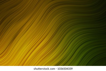 Dark Green, Yellow vector background with bubble shapes. A vague circumflex abstract illustration with gradient. The template for cell phone backgrounds.