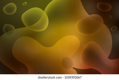 Dark Green, Yellow vector background with abstract circles. Creative geometric illustration in memphis style with gradient. New composition for your brand book.
