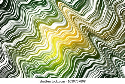 Dark Green, Yellow vector background with curved circles. A sample with blurred bubble shapes. New composition for your brand book.