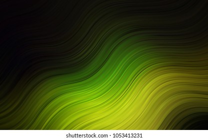 Dark Green, Yellow vector background with liquid shapes. Colorful illustration in abstract marble style with gradient. A new texture for your  ad, booklets, leaflets.