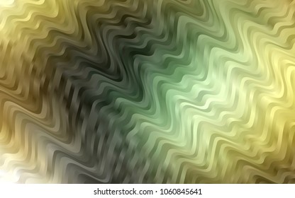 Dark Green, Yellow vector background with lava shapes. Shining crooked illustration in marble style. Marble style for your business design.