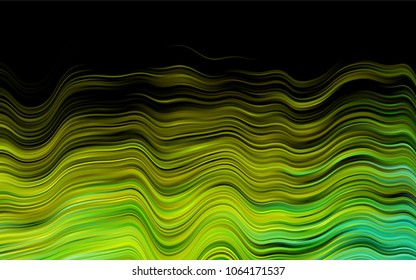 Dark Green, Yellow vector background with bubble shapes. A vague circumflex abstract illustration with gradient. A completely new marble design for your business.