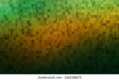 Dark Green, Yellow vector background of rectangles and squares. Style quilt and blanket. Geometrical rectangular pattern. Repeating pattern with rectangle shapes.