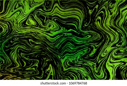 Dark Green, Yellow vector background with lamp shapes. A completely new color illustration in marble style. The elegant pattern for brand book.
