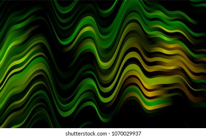 Dark Green, Yellow vector background with liquid shapes. Creative geometric illustration in marble style with gradient. Marble design for your web site.