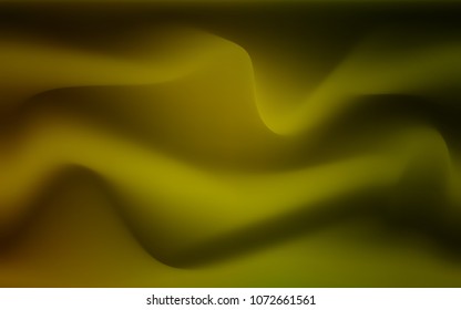 Dark Green, Yellow vector background with bubble shapes. Shining crooked illustration in marble style. The best blurred design for your business.