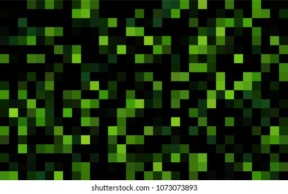Dark Green, Yellow vector background of rectangles and squares. Style quilt and blanket. Geometrical rectangular pattern. Repeating pattern with rectangle shapes.