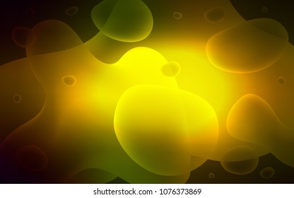 Dark Green, Yellow vector background with bent ribbons. Glitter abstract illustration with wry lines. Pattern for your business design.