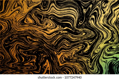 Dark Green, Yellow vector background with bent ribbons. An elegant bright illustration with gradient. The best blurred design for your business.