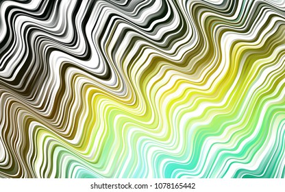 Dark Green, Yellow vector background with liquid shapes. Blurred geometric sample with gradient bubbles.  Marble style for your business design.