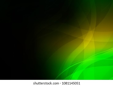 Dark Green, Yellow vector background with liquid shapes. Brand new colored illustration in marble style with gradient. Marble style for your business design.