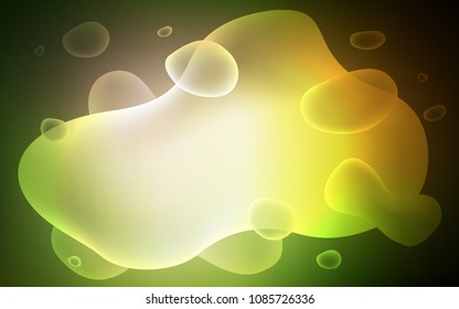 Dark Green, Yellow vector background with bent ribbons. Modern gradient abstract illustration with bandy lines. Pattern for your business design.