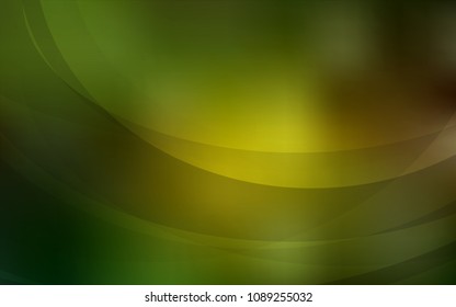 Dark Green, Yellow vector background with lava shapes. Geometric illustration in marble style with gradient.  New composition for your brand book.