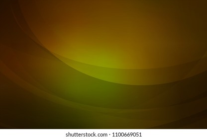 Dark Green, Yellow vector background with liquid shapes. A vague circumflex abstract illustration with gradient. A completely new memphis design for your business.