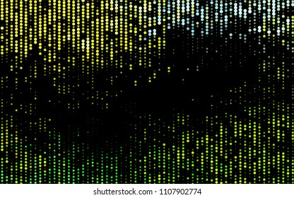 Dark Green, Yellow vector  background with bubbles. Illustration with set of shining colorful abstract circles. Beautiful design for your business natural advert.