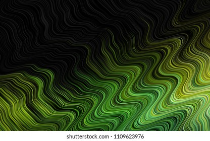 Dark Green, Yellow vector background with liquid shapes. A completely new color illustration in marble style. Marble style for your business design.