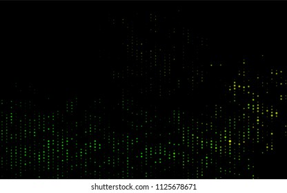 Dark Green, Yellow vector  background with bubbles. Glitter abstract illustration with blurred drops of rain. Beautiful design for your business natural advert.