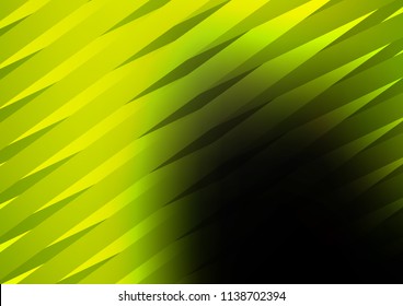 Dark Green, Yellow vector background with straight lines. Glitter abstract illustration with colored sticks. The template can be used as a background.