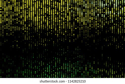 Dark Green, Yellow vector  background with bubbles. Blurred bubbles on abstract background with colorful gradient. The pattern can be used for ads, leaflets of liquid.