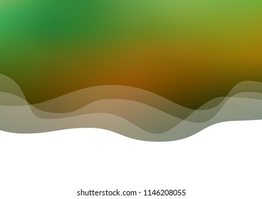 Dark Green, Yellow vector background with bubble shapes. Creative geometric illustration in marble style with gradient. Pattern for your business design.