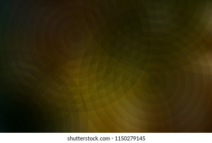 Dark Green, Yellow vector background with bubbles. Abstract illustration with colored bubbles in nature style. New design for ad, poster, banner of your website.