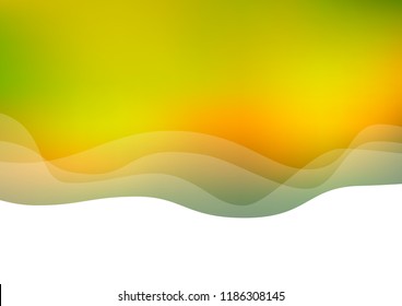 Dark Green, Yellow vector background with liquid shapes. Shining crooked illustration in marble style. Brand new design for your ads, poster, banner.