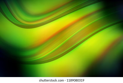 Dark Green, Yellow vector background with lamp shapes. Blurred geometric sample with gradient bubbles.  Brand new design for your ads, poster, banner.