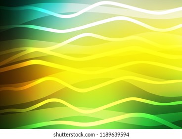Dark Green, Yellow vector background with straight lines. Decorative shining illustration with lines on abstract template. The pattern can be used as ads, poster, banner for commercial.