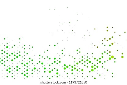 Dark Green, Yellow vector background with bubbles. Blurred bubbles on abstract backdrop with colorful gradient. Design for business adverts.