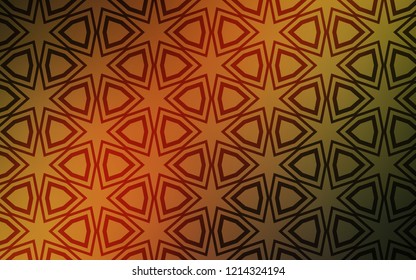 Dark Green, Yellow vector background with colored stars. Decorative illustration with stars on abstract template. Pattern for wrapping gifts.