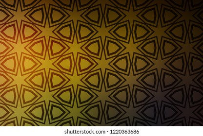Dark Green, Yellow vector background with colored stars. Modern geometrical abstract illustration with stars. Pattern for wrapping gifts.