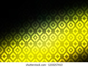 Dark Green, Yellow vector background with rectangles. Abstract gradient illustration with rectangles. Pattern for commercials.