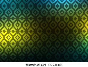 Dark Green, Yellow vector background with rectangles. Rectangles on abstract background with colorful gradient. Modern template for your landing page.