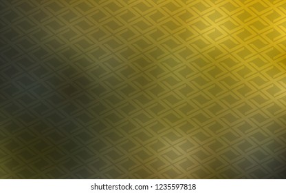 Dark Green, Yellow vector background with rectangles. Beautiful illustration with rectangles and squares. Smart design for your business advert.