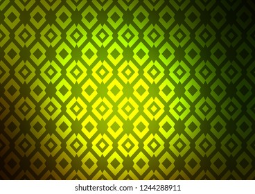 Dark Green, Yellow vector background with rectangles. Abstract gradient illustration with rectangles. Smart design for your business advert.