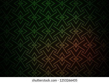 Dark Green, Yellow vector background with straight lines. Shining illustration with lines on abstract template. Pattern for business booklets, leaflets.