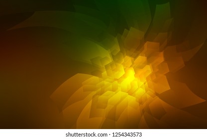 Dark Green, Yellow vector background with hexagons. White background with colorful hexagons. Beautiful design for your business advert.
