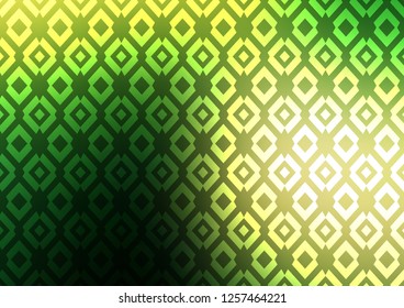 Dark Green, Yellow vector background with rectangles. Abstract gradient illustration with rectangles. Pattern can be used for websites.