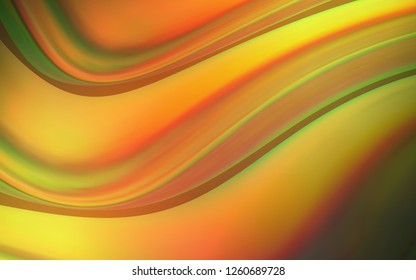 Dark Green, Yellow vector background with lamp shapes. Colorful abstract illustration with gradient lines. New composition for your brand book.