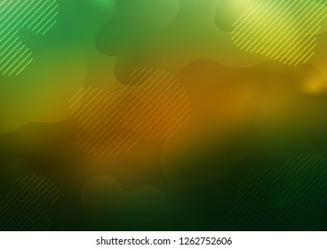 Dark Green, Yellow vector background with straight lines. Shining colored illustration with narrow lines. The template can be used as a background.