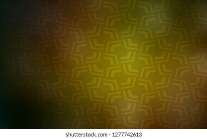 Dark Green, Yellow vector background with bent ribbons. An elegant bright illustration with gradient. Pattern for your business design.