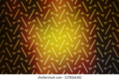 Dark Green, Yellow vector background with triangles, lines. Illustration with set of colorful triangles, lines. Template for wallpapers.