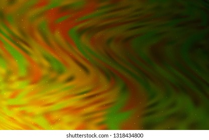 Dark Green, Yellow vector background with galaxy stars. Modern abstract illustration with Big Dipper stars. Pattern for astrology websites.