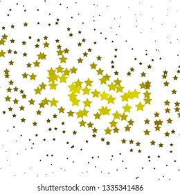 Dark Green, Yellow vector background with colorful stars. Blur decorative design in simple style with stars. Pattern for new year ad, booklets.