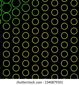Dark Green, Yellow vector background with circles. Abstract colorful disks on simple gradient background. Pattern for websites, landing pages.